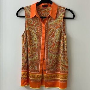 Vince Camuto Sleeveless Button-Down Top